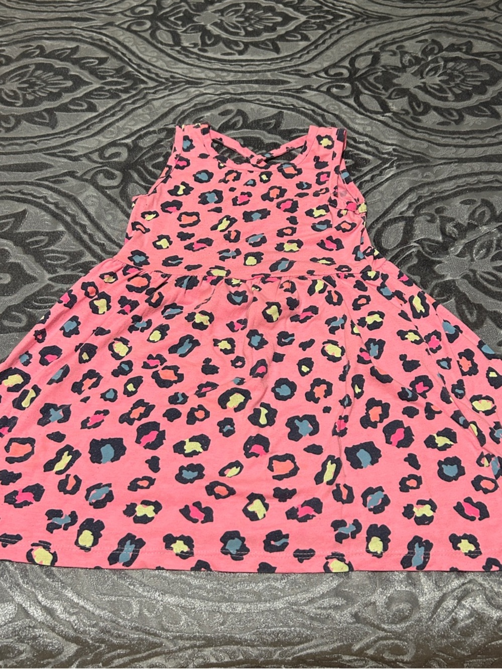 Pink Multicolor Leopard Print Casual Dress